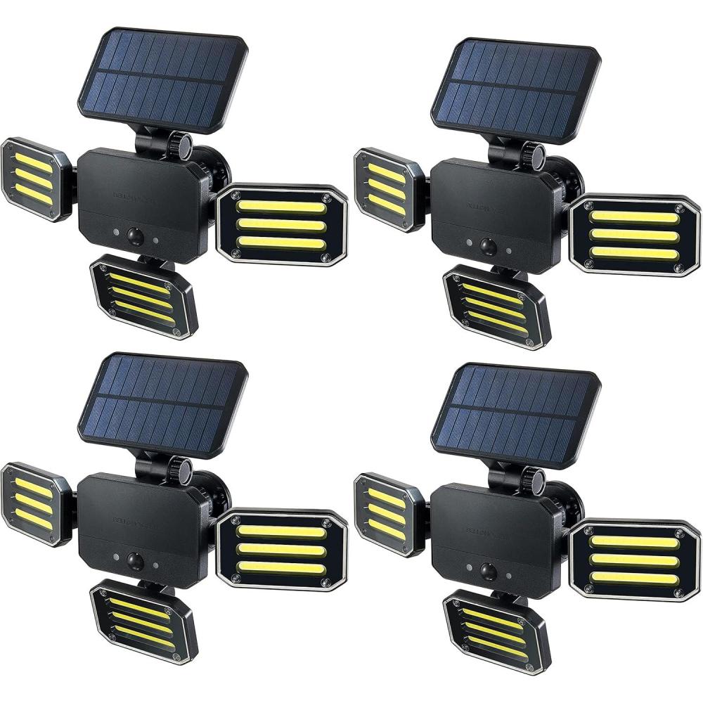 image:imageBellHowell Bionic Flood Light ASON TV Solar Lights Outdoor Waterproof 50 Brighter 108 COBLEDs wMotion Sensor 180 Swivel Adjustable Panels for Garden Lawn and Patio As Seen On TV4 Pack