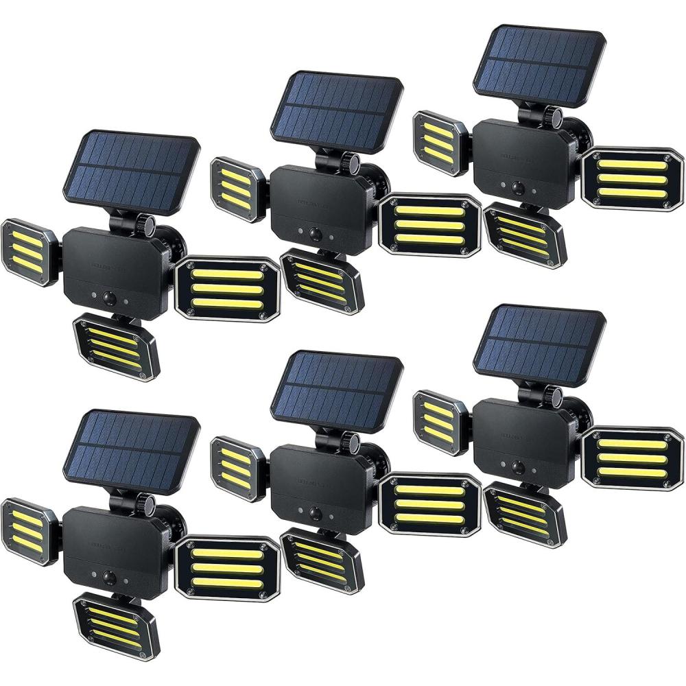 image:imageBellHowell Bionic Flood Light ASON TV Solar Lights Outdoor Waterproof 50 Brighter 108 COBLEDs wMotion Sensor 180 Swivel Adjustable Panels for Garden Lawn and Patio As Seen On TV6 Pack