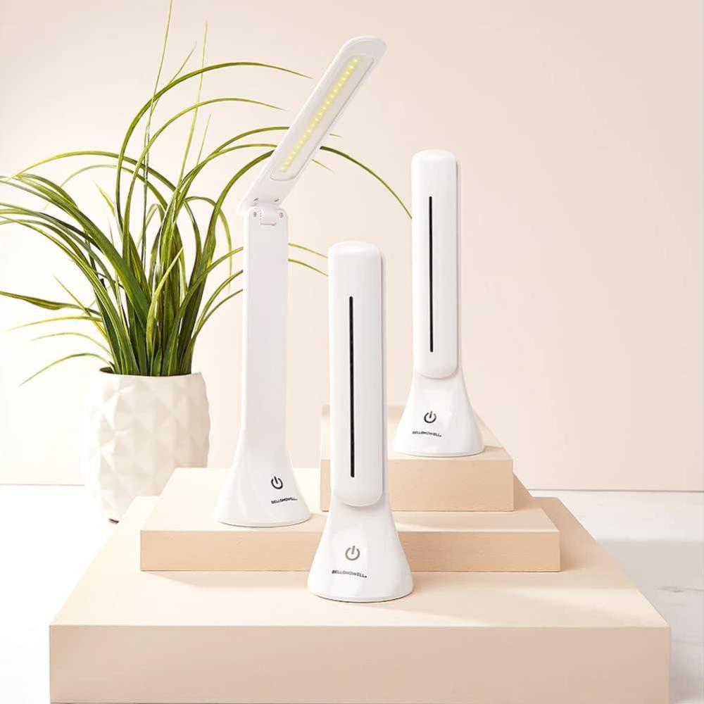 image:imageBellHowell Power Table Lamp Folding amp Portable Desk Lamp COB LED Bulbs w 3 Brightness Settings Low Medium High wDualConnection Wireless or USB for Laptop Attachment 98 As Seen On TV