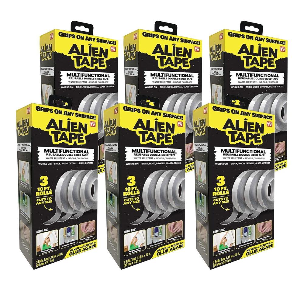 image:imageHeavy Duty Double Sided Tape Nano Tape Feet Clear Adhesive Tape for Poster Photo Wall Decor As Seen on TV 1 Roll  10 Feet180 Feet
