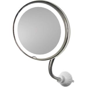 5x Magnification 7” Make Up Round Vanity Flexible Mirror for Home, Bathroom use with Super Strong Suction Cups As Seen On TV