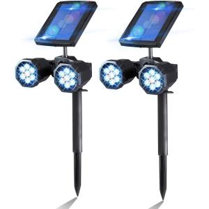 Bell+Howell Bionic Duo Spotlight: Solar Outdoor Lights with Motion Sensor, Adjustable Heads, Super Bright LEDs – Waterproof Landscape Lighting for Patio, Yard, Garden – No Batteries Needed!(2 Pack)