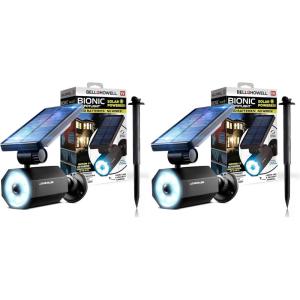 Bell+Howell Bionic Spotlight Motion Solar Spot Lights Outdoor Waterproof, Landscape Light, Outdoor Solar Yard Lighting Weather Resistant, Super Bright LED Lights, for Garden, Lawn As Seen On TV(2 Pack)