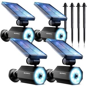 Bell+Howell Bionic Spotlight Motion Solar Spot Lights Outdoor Waterproof, Landscape Light, Outdoor Solar Yard Lighting Weather Resistant, Super Bright LED Lights, for Garden, Lawn As Seen On TV(4 Pack)