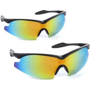 Bell+Howell TACGLASSES One-Size-Fits-All Polarized Sports Sunglasses for Men/Women, Unisex, Military Eyewear As Seen On TV(2 Pack)