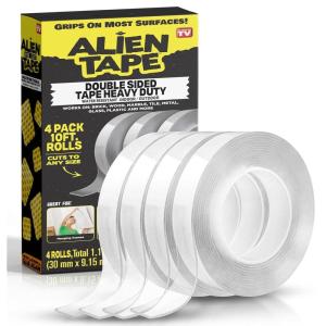 Heavy Duty Double Sided Tape, Nano Tape, Feet Clear Adhesive Tape for Poster Photo Wall Decor As Seen on TV, (1 Roll – 10 Feet)(40 Feet)
